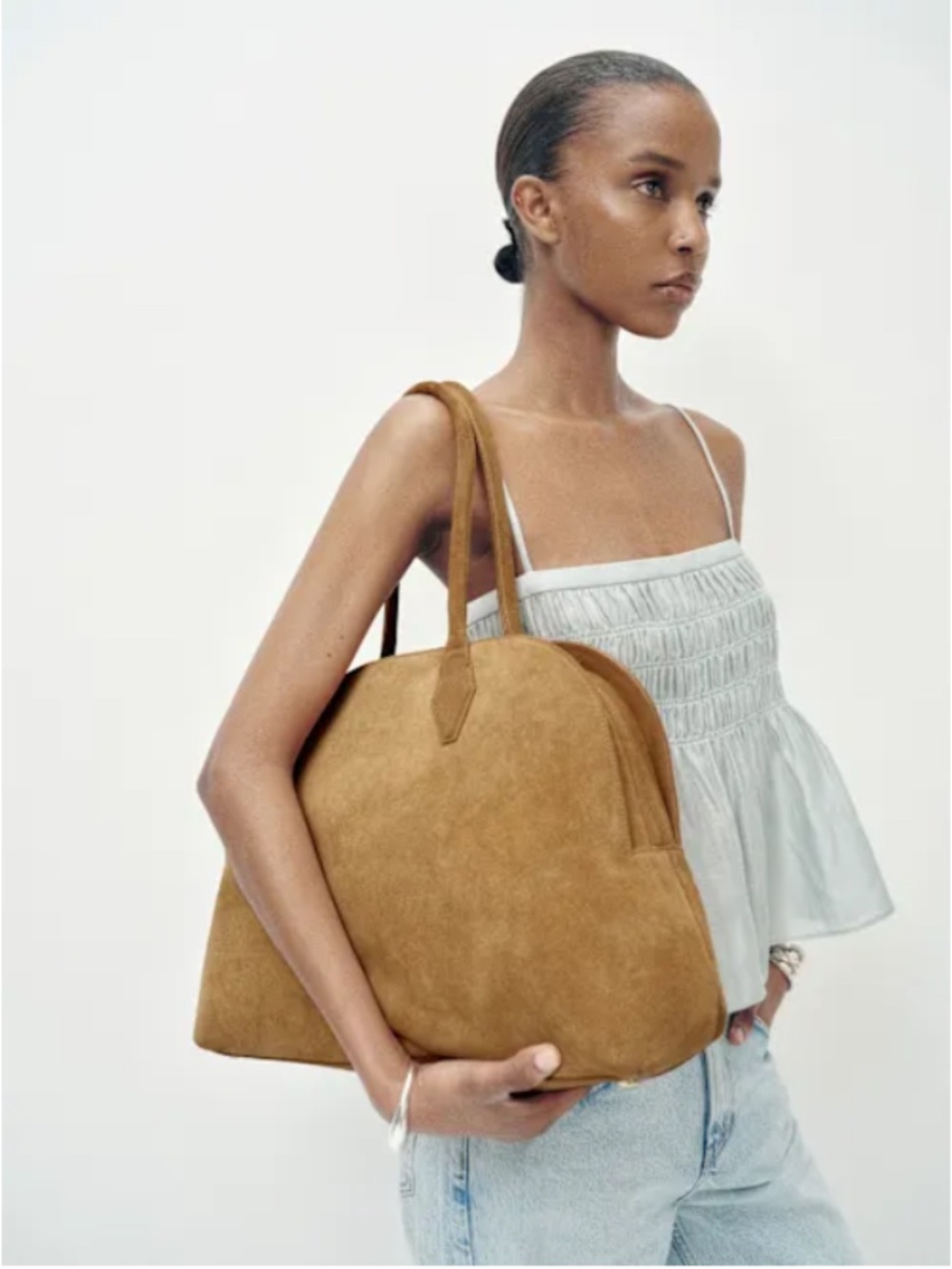 Reformation Oversized Seraphina Suede Tote